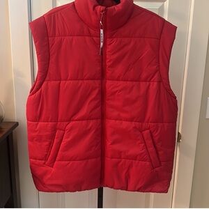 DSG Oversized Red Puffer Vest